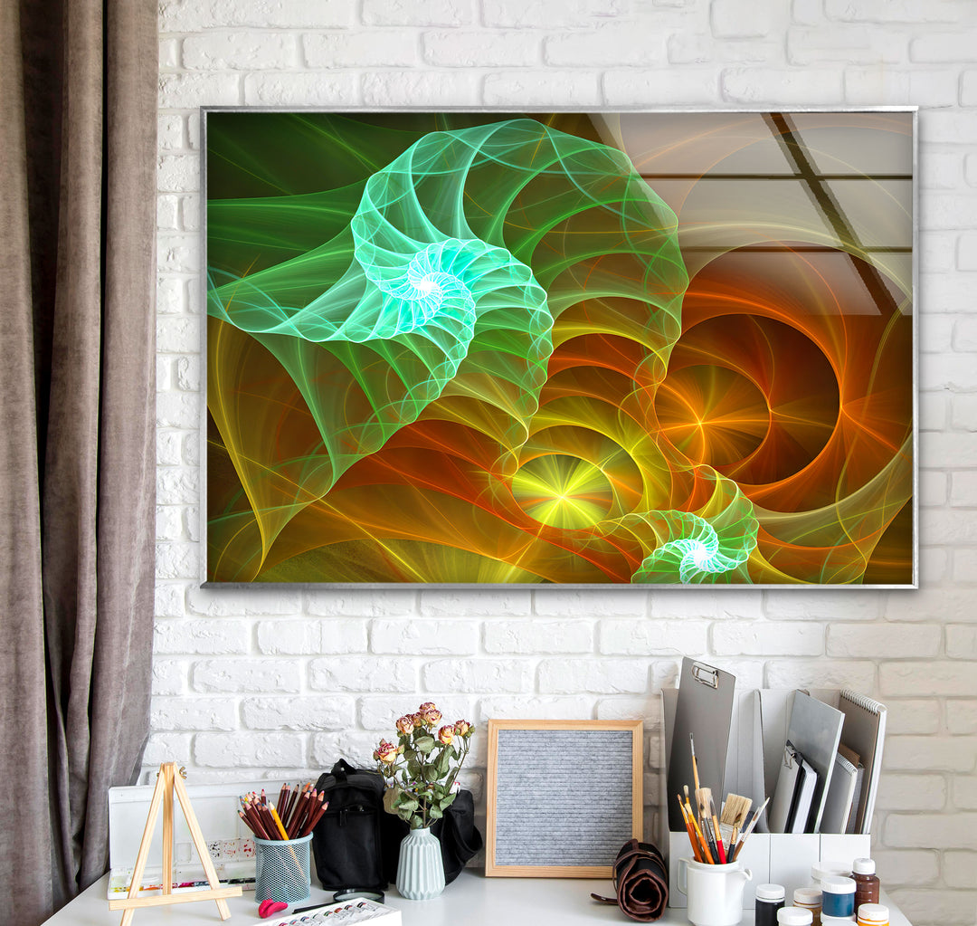 Decorative Colorful Abstract Glass Wall Art glass image printing, glass prints from photos
