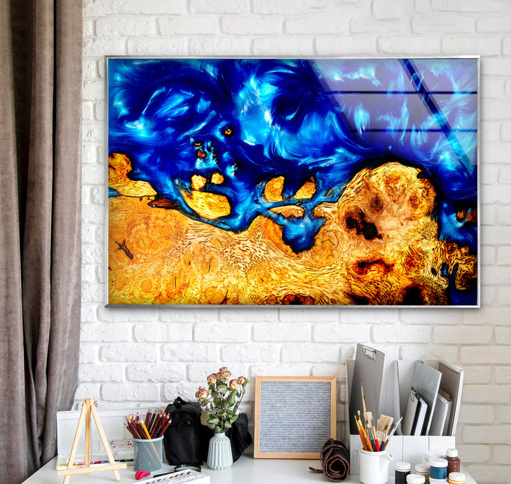 Epoxy Resin and Wood Glass Wall Art print on glass, glass printed photos
