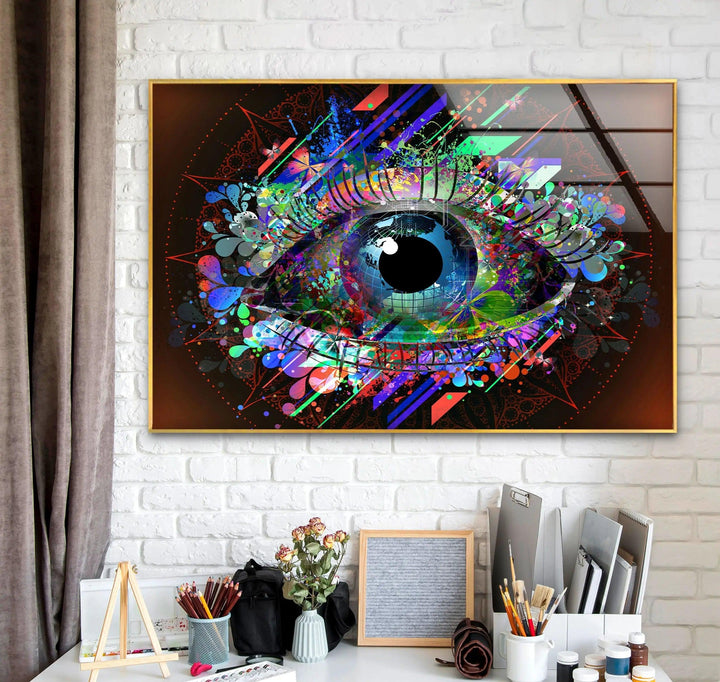 Colorful Abstract Eye Glass Wall Art