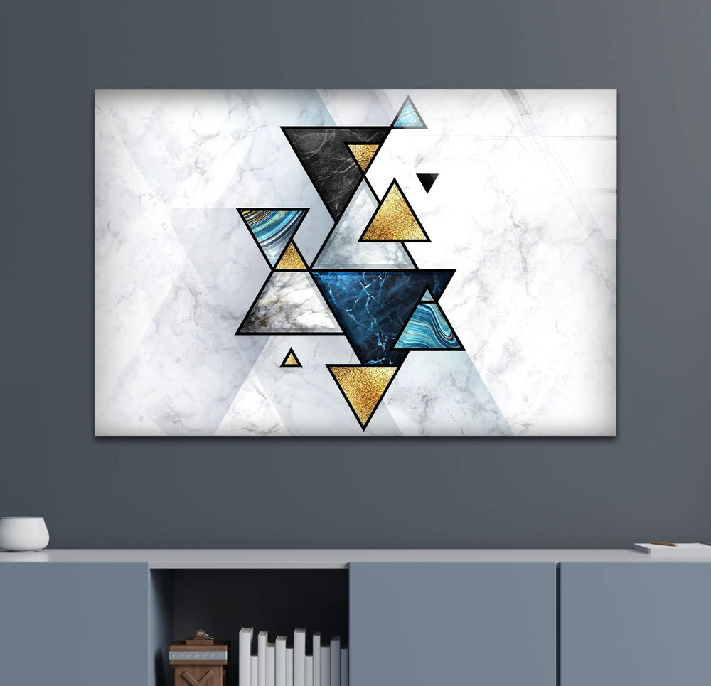 Geometric Abstract Marble Glass Wall Art glass pictures for Wall, glass prints wall art
