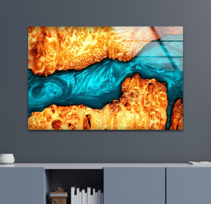 Epoxy Wall Decor Abstract Glass Wall Art custom glass photo prints, large glass prints
