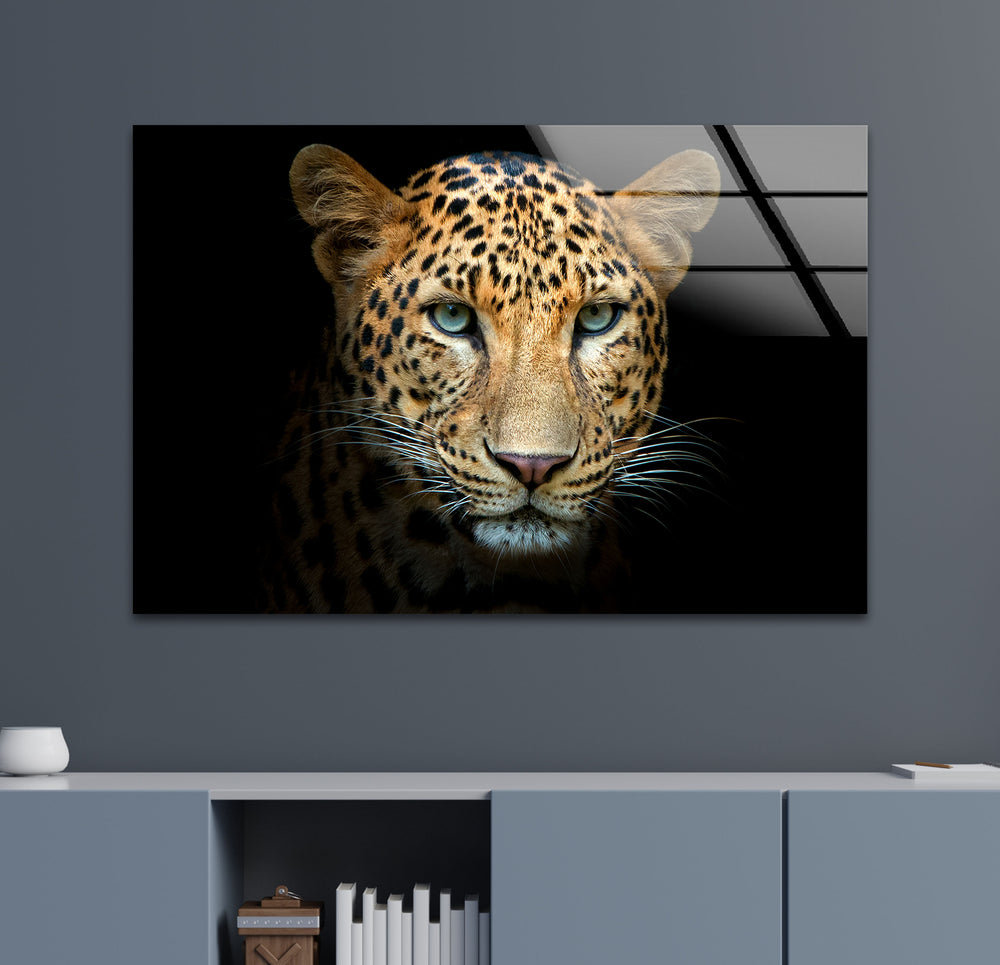 Leopard Portrait Glass Wall Art stained glass wall art, stained glass wall decor