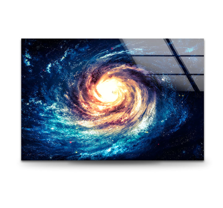 Galaxy With Stars Glass Wall Art, glass image printing, glass prints from photos