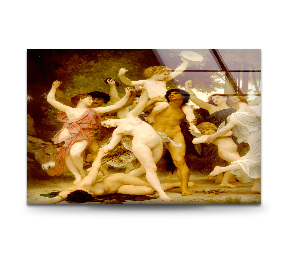 Mythological The Youth of Bacchus Wall Art on Glass