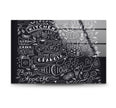 Kitchen Text Writing Tempered Glass Wall Art