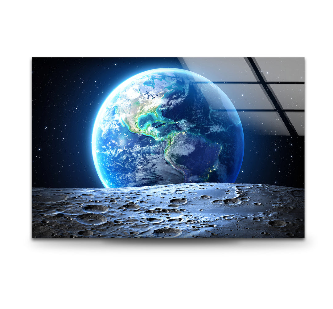 Earth From Space Glass Wall Art Glass Printing Wall Art, Print photos on glass