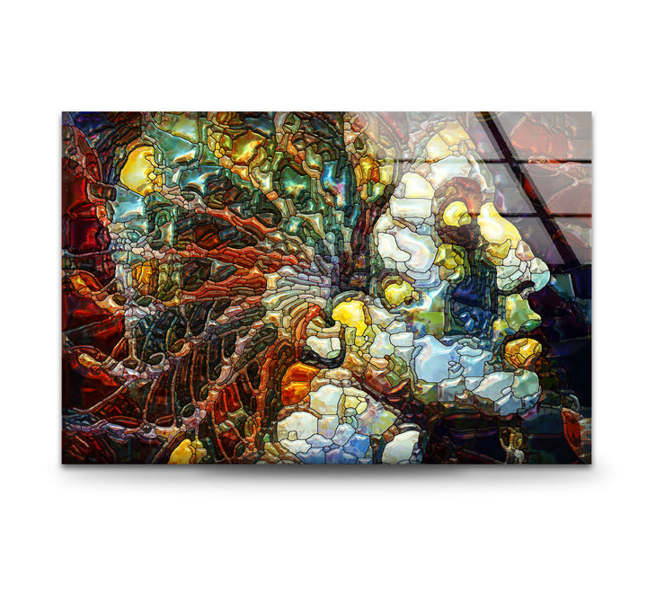 Stained Face Glass Wall Artwork & Cool Art Prints