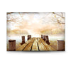 Pier By The Lake Glass Wall Art picture on glass wall art, photos printed on glass