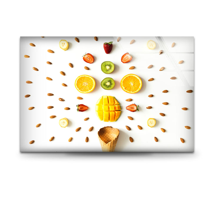 Colorful Fruits Glass Wall Art, photo print on glass, prints on glass wall art