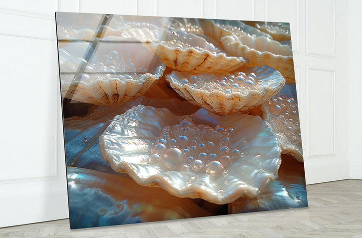 Mother of Pearl Glass Wall Art custom glass photo prints, large glass prints
