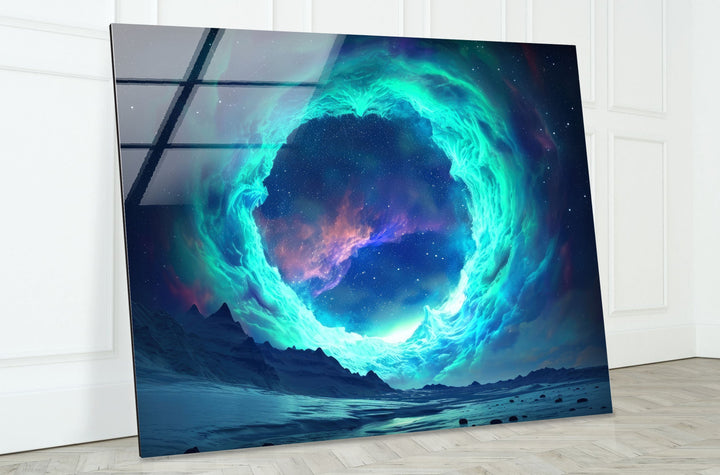 A Giant Portal In Space Glass Wall Art Glass Printing Wall Art, Print photos on glass
