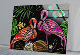 Flamingo Tempered Glass Wall Art - MyPhotoStation