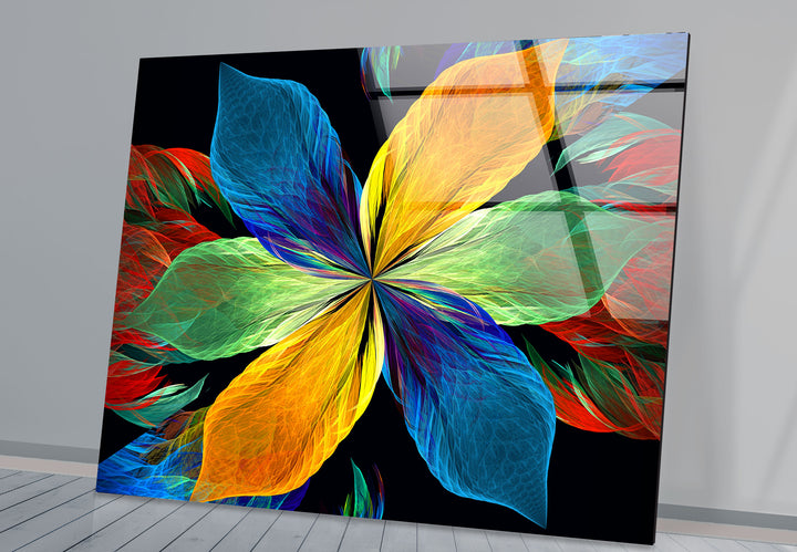 Colorful Flower Glass Wall Art, glass image printing, glass prints from photos