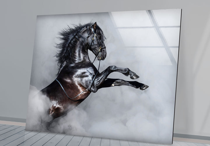 Imposing Horse Glass Wall Art Glass Printing Wall Art, Print photos on glass