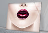 Red Lips Woman Cool Art Tempered Glass Wall Art