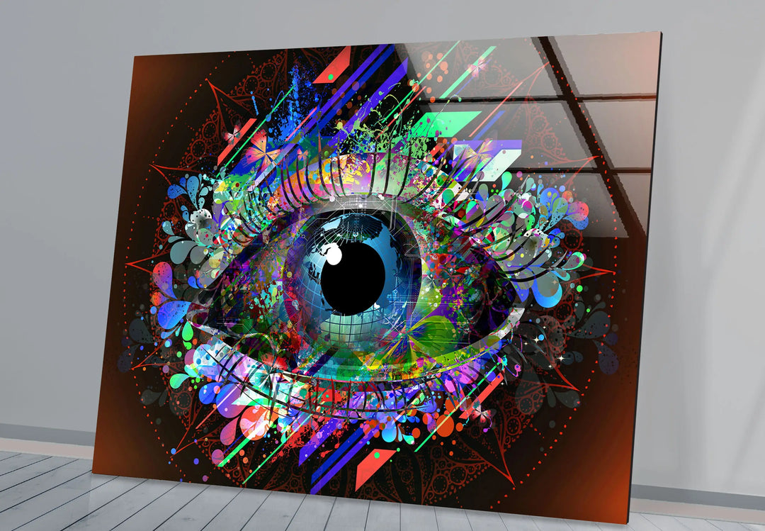 Colorful Abstract Eye Glass Wall Art