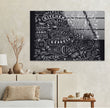 Kitchen Text Writing Tempered Glass Wall Art