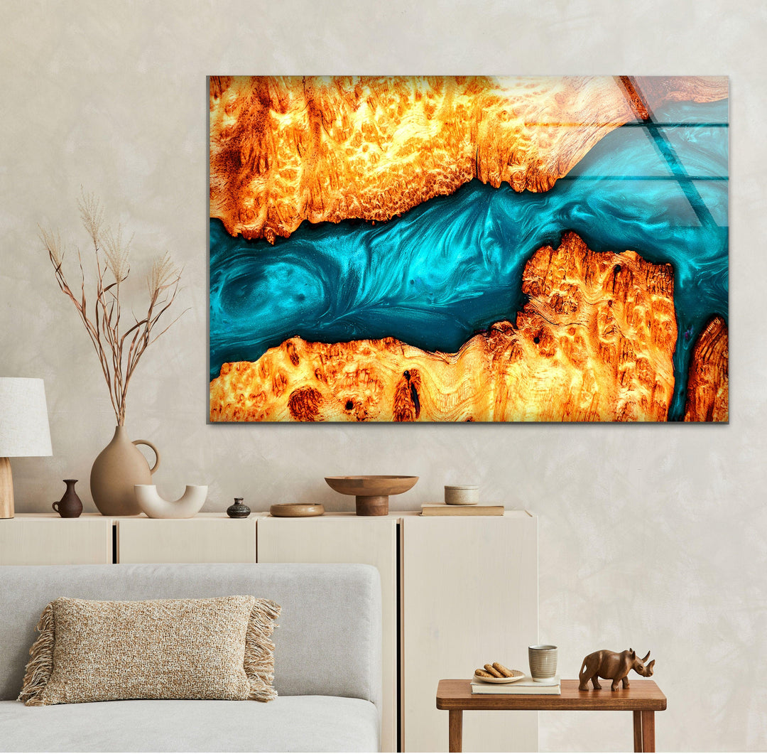 Epoxy Wall Decor Abstract Glass Wall Art picture on glass wall art, photos printed on glass
