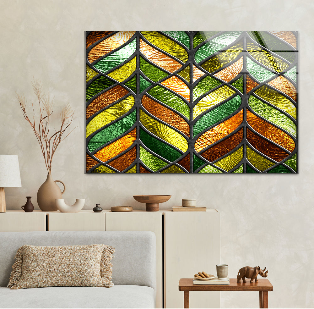 Green Stained Glass Wall Art glass wall decor, glass wall art decor