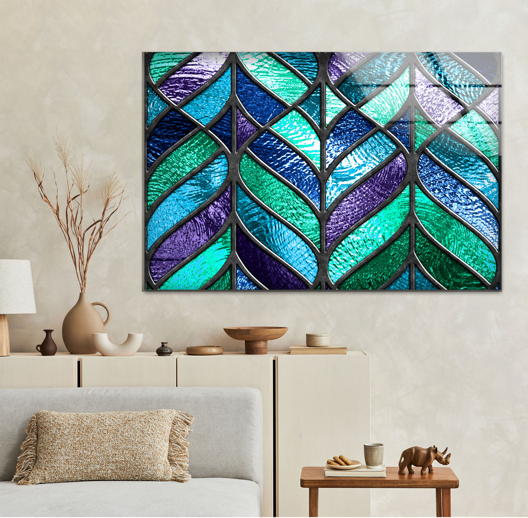 Vibrant Abstract Glass Wall Art Decor