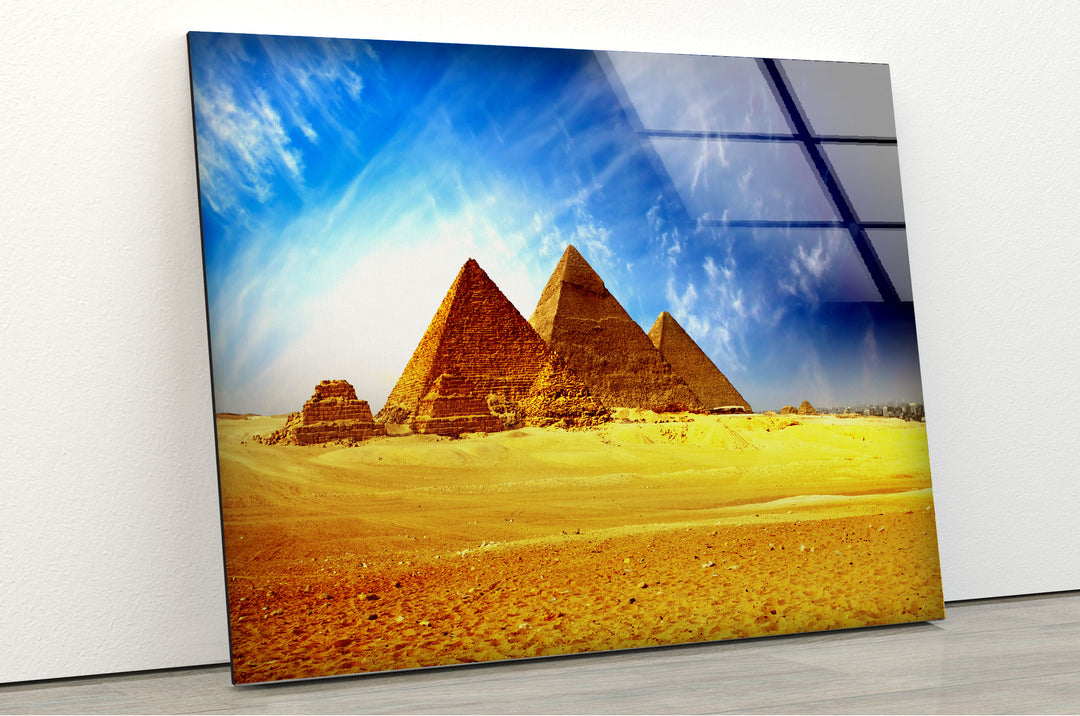 Giza Necropolis Glass Wall Art