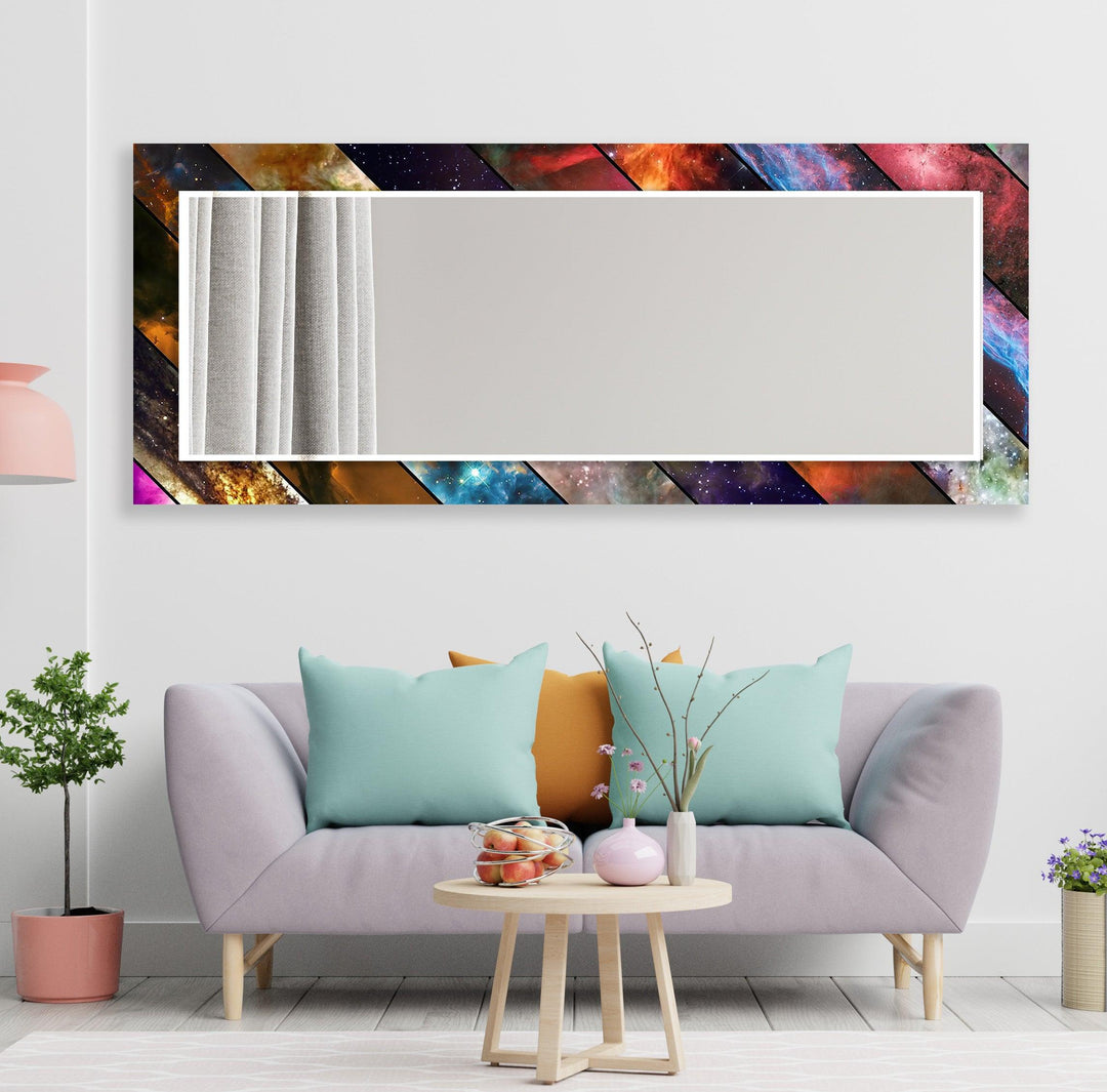 Colored Space Wall Mirrors Square Mirror
