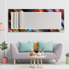 Abstract Tempered Glass Wall Mirror