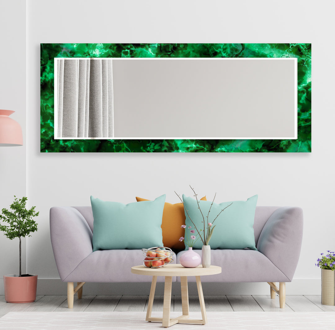 Black & Green Abstract Wall Mirror oversized mirror
