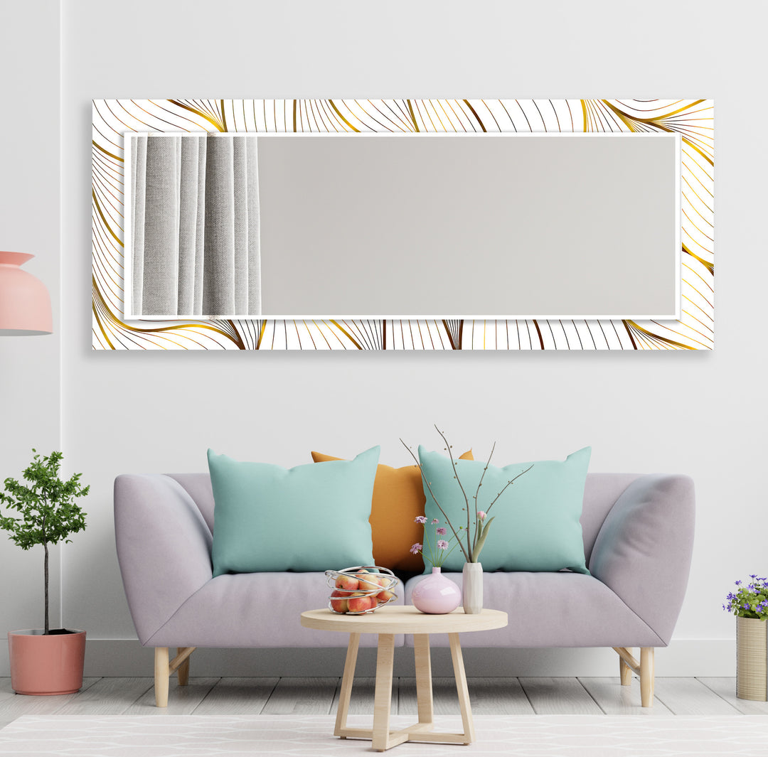 Golden & White Wall Mirror full body mirror
