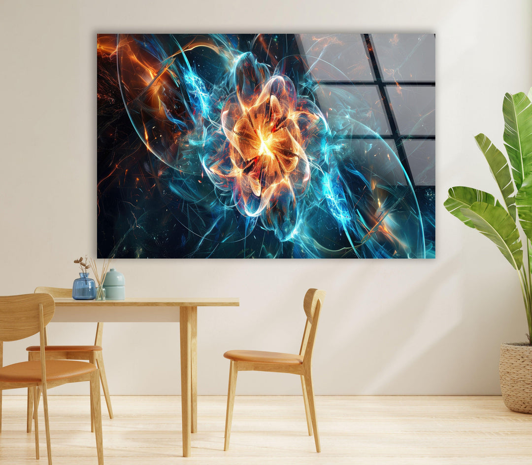 Quantum Nuclear Fusion Glass Wall Art glass wall decor, glass wall art decor
