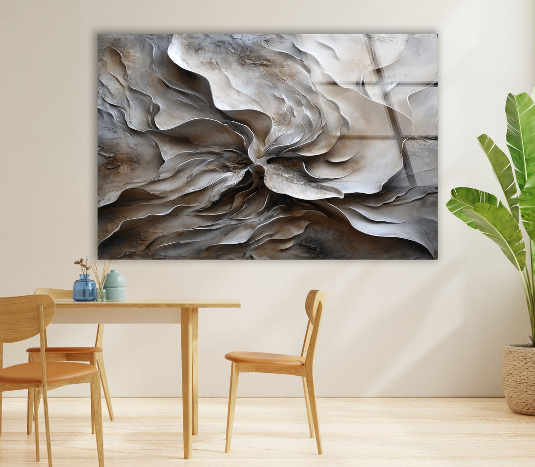 Abstract Embossed Painting Glass Wall Art custom glass photo prints, large glass prints