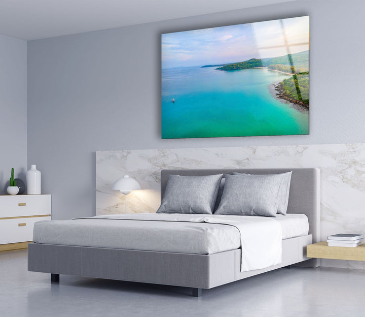 Tropical Land & Ocean Glass Wall Art glass image printing, glass prints from photos
