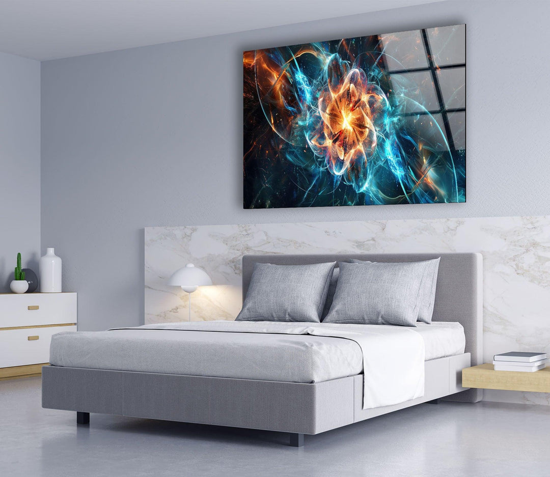 Quantum Nuclear Fusion Glass Wall Art Glass Printing Wall Art, Print photos on glass
