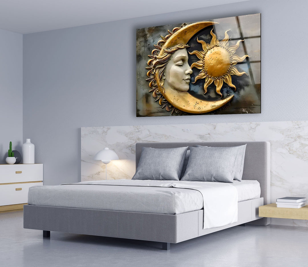 Sun and Moon Art Glass Wall Art art glass wall art, glass wall art pictures
