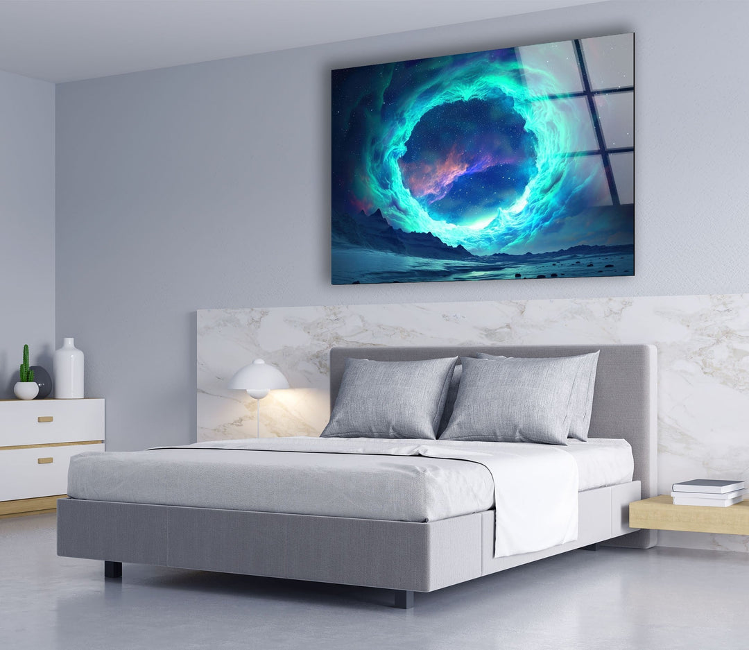 A Giant Portal In Space Glass Wall Art glass image printing, glass prints from photos
