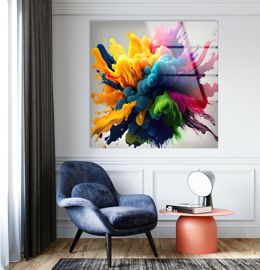 Color Bomb Glass Wall Art glass image printing, glass prints from photos
