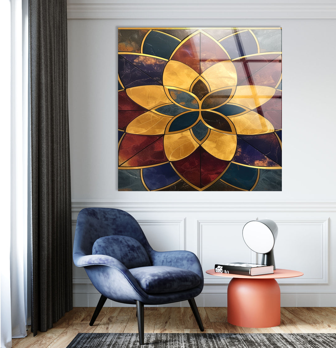 Marble Lotus Flower Glass Wall Art glass photo prints, glass picture prints