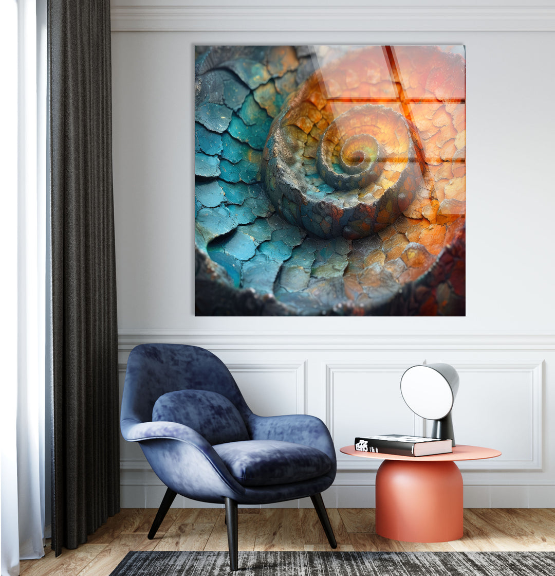 Abstract Smooth Fibonacci Glass Wall Art