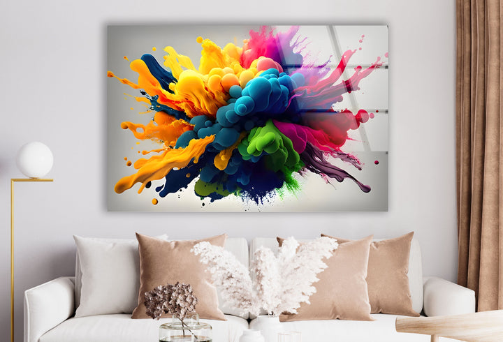 Color Bomb Glass Wall Art glass photo prints, glass picture prints
