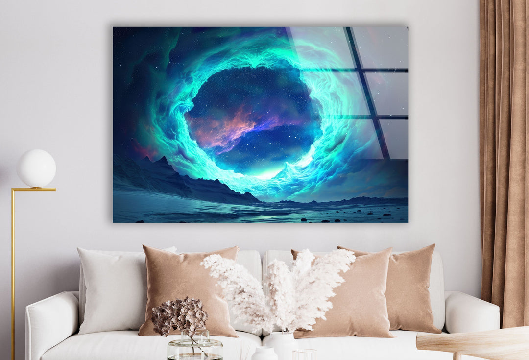 A Giant Portal In Space Glass Wall Art glass pictures for Wall, glass prints wall art
