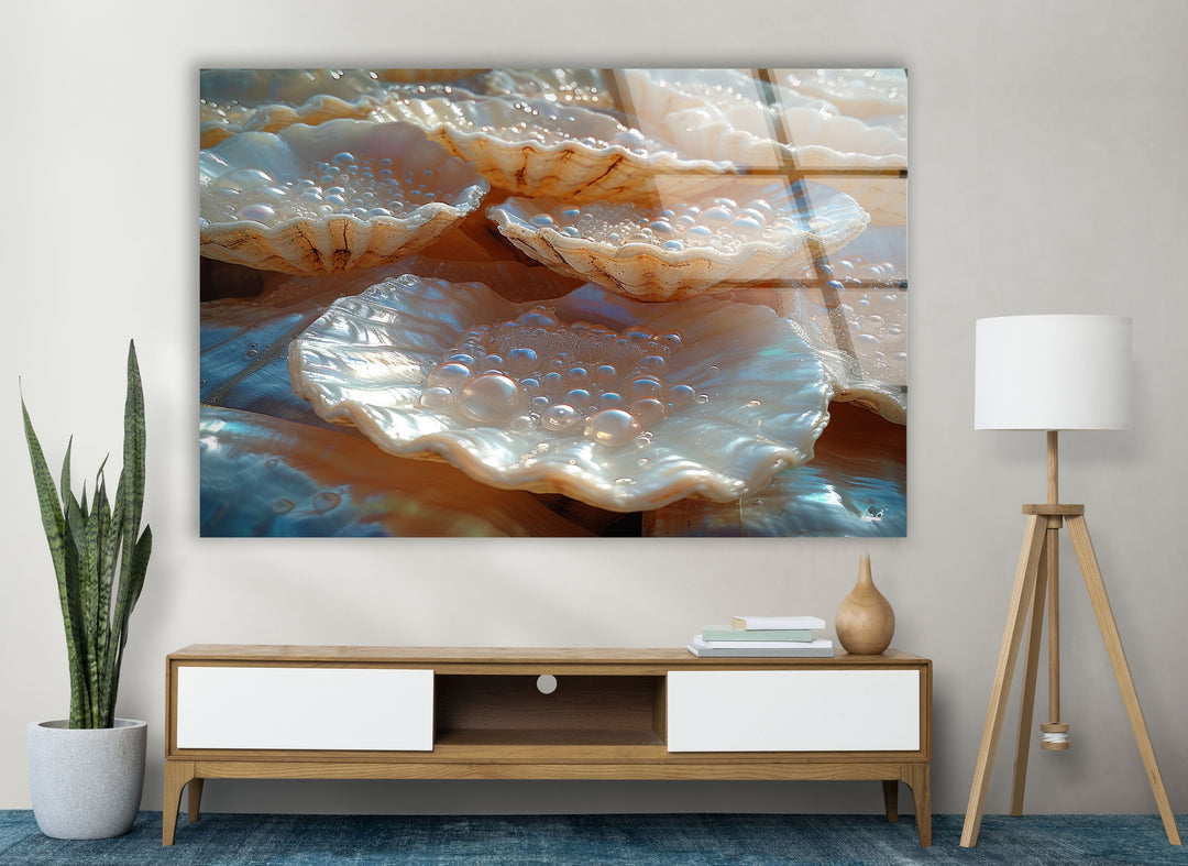 Mother of Pearl Glass Wall Art large glass photo prints, glass wall photos
