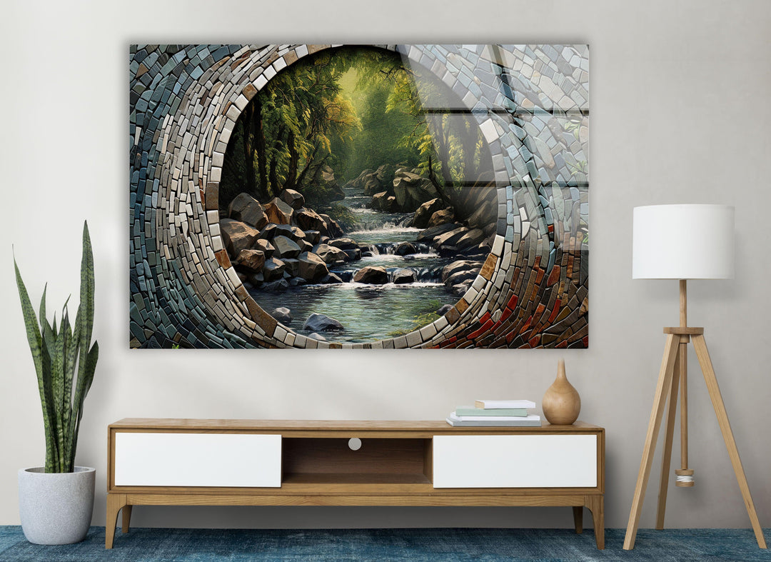 Forest And Stones Glass Wall Art large glass photo prints, glass wall photos
