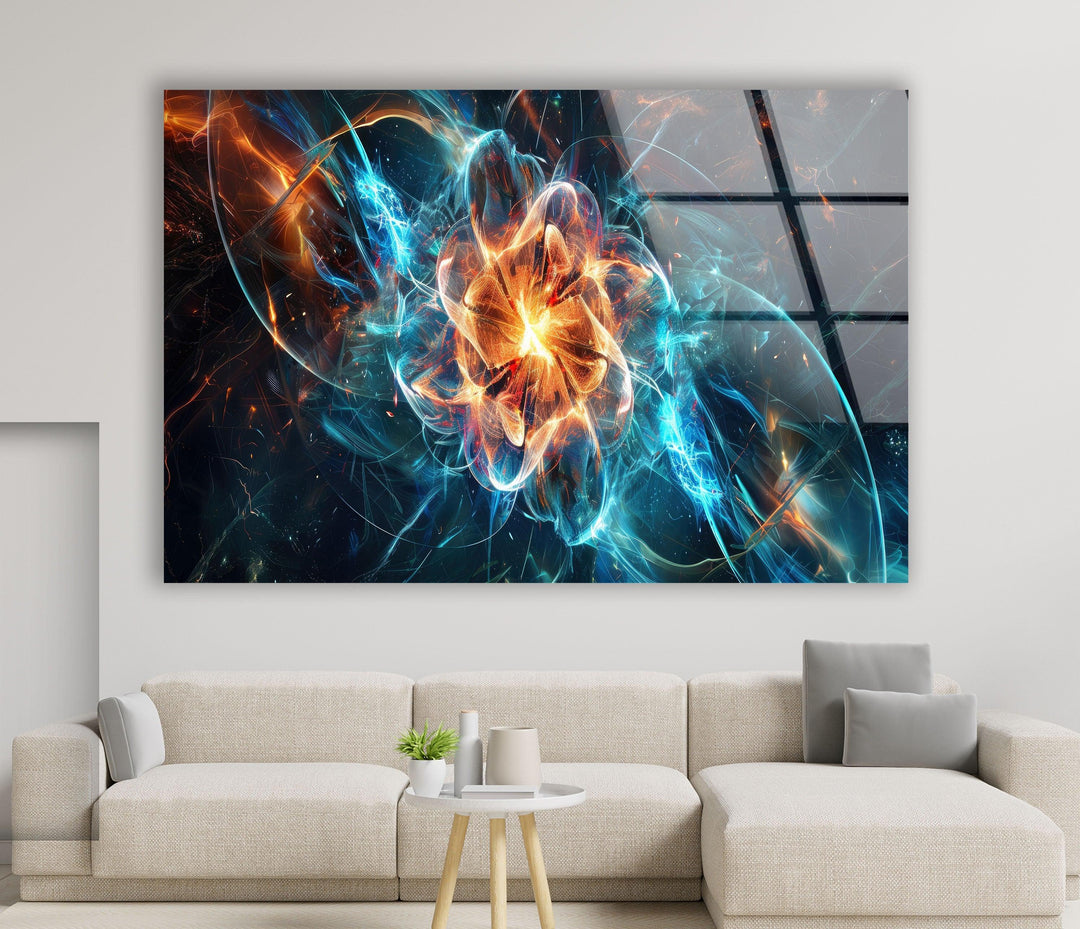 Quantum Nuclear Fusion Glass Wall Art custom glass photo prints, large glass prints
