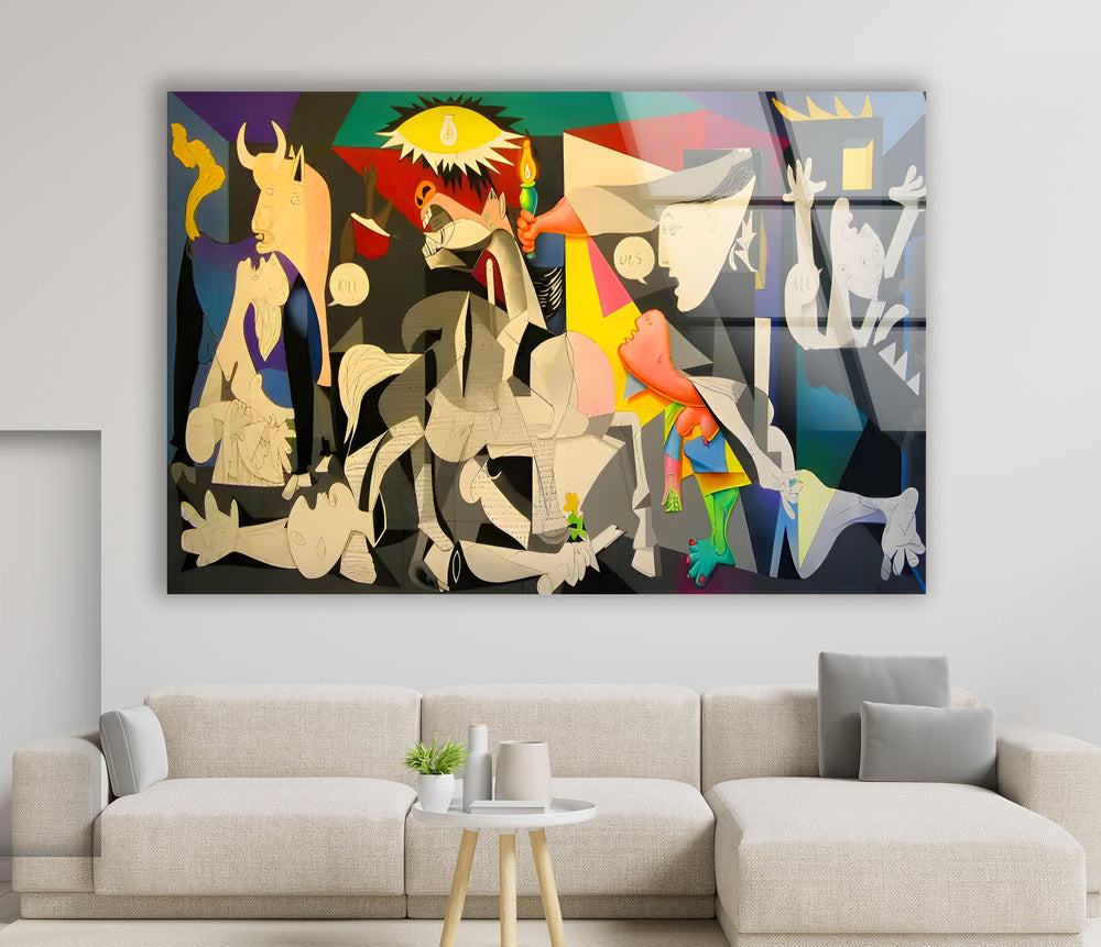 Guernico by Picasso Glass Wall Art Glass Printing Wall Art, Print photos on glass
