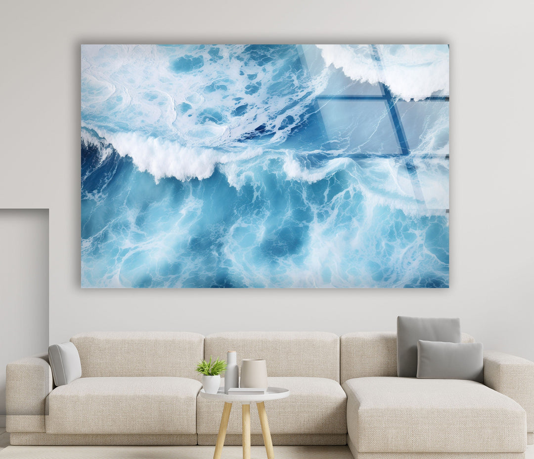 Ocean Big Waves Glass Wall Art glass pictures for Wall, glass prints wall art
