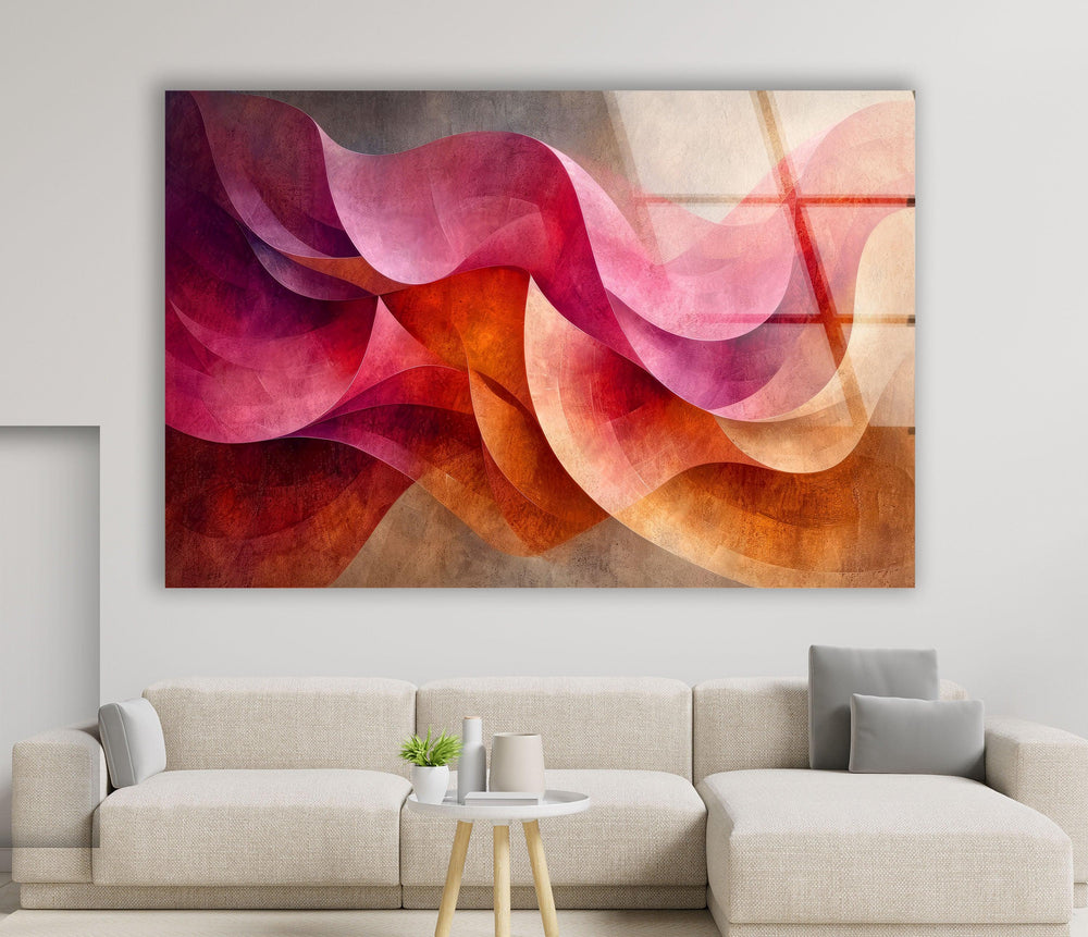 Infinite Abstract Horizons Glass Wall Art glass pictures for Wall, glass prints wall art