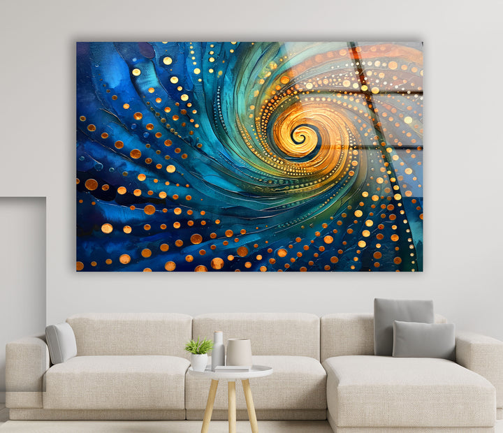 Abstract Spiral Fractal Glass Wall Art art glass wall art, glass wall art pictures