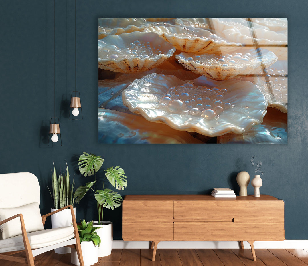 Mother of Pearl Glass Wall Art photo print on glass, prints on glass wall art
