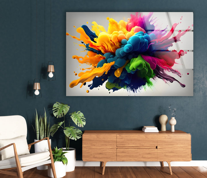 Color Bomb Glass Wall Art print on glass, glass printed photos
