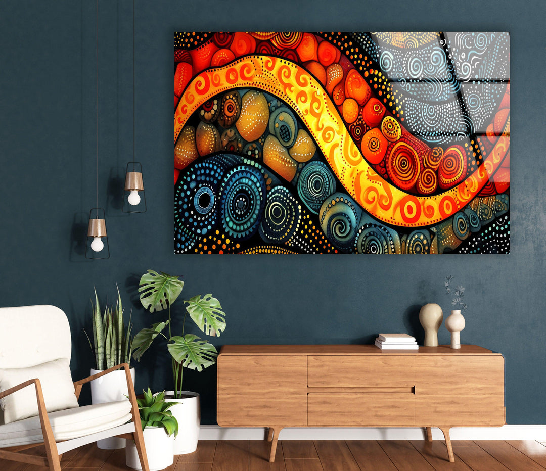 Colorful Stained Circles Glass Wall Art glass wall decor, glass wall art decor